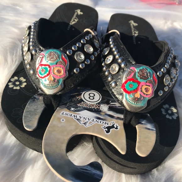 Montana West Sugar Skull Collection Boots BST-106-Coffee/Multi Montana West Sugar Skull Collection Boots BST-106-Coffee/Multi